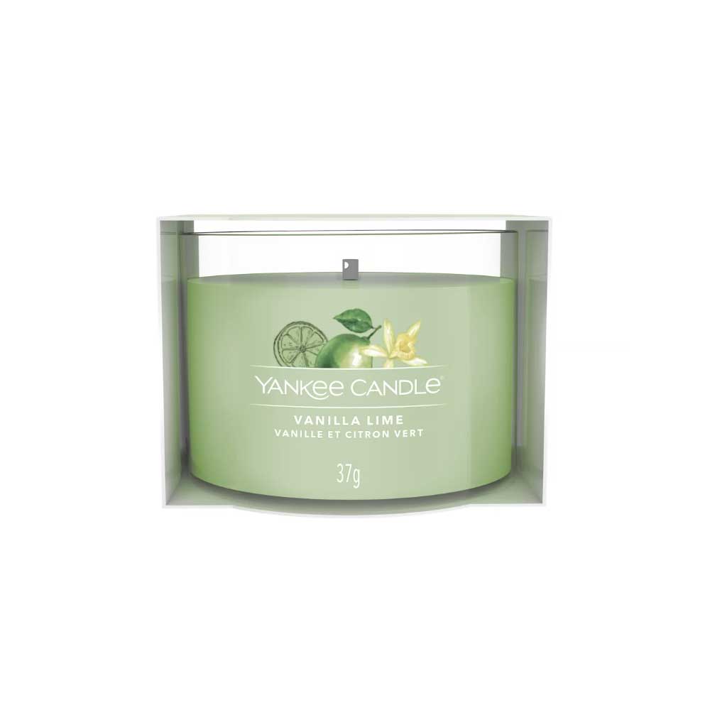 CANDELA VOTIVE IN VETRO SINGOLA VANILLA LIME