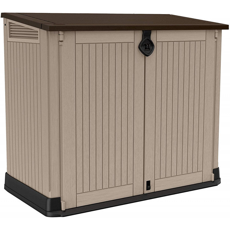 BOX STORE IT OUT MIDI NEW - BAULE CONTENITORE PORTA ATTREZZI DA ESTERNO 130X74X110 CM 845 LT BEIGE