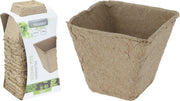 14 VASI BIODEGRADABLI QUADRATI IDEALI PER SEMINA 6X6CM
