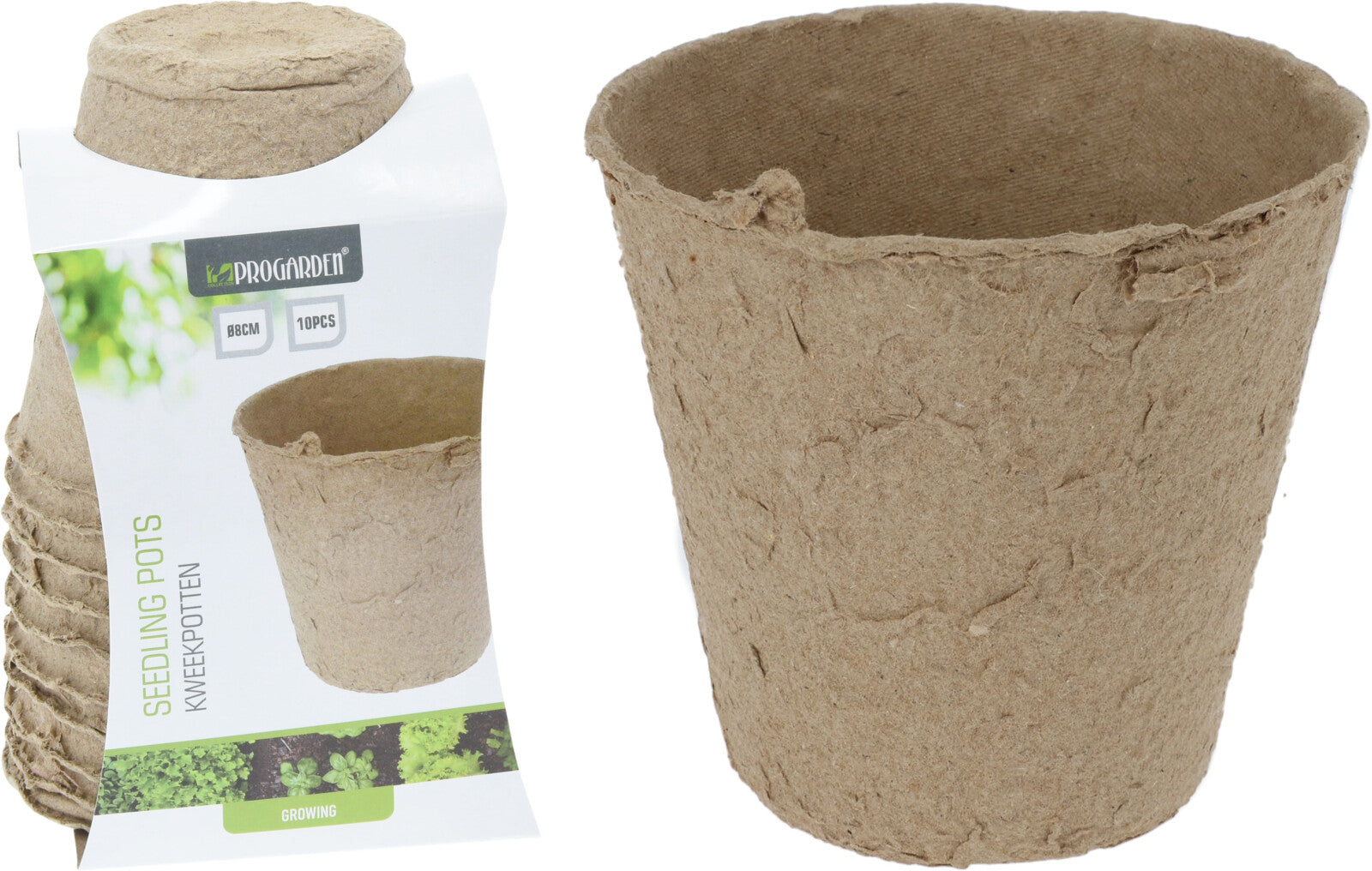 10 VASI BIODEGRADABILI TONDI IDEALI PER SEMINA 8X8CM