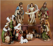 NATIVITÀ IN RESINA 31CM 11 STATUETTE