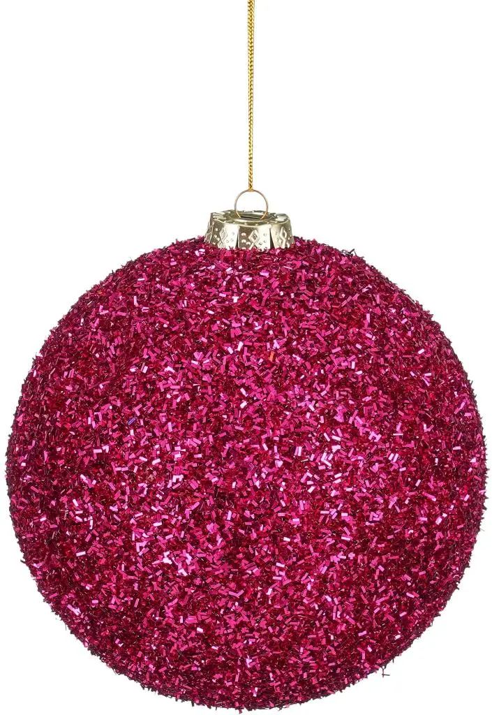 Mica Decorations Pallina di Natale in plastica D15 cm, fucsia