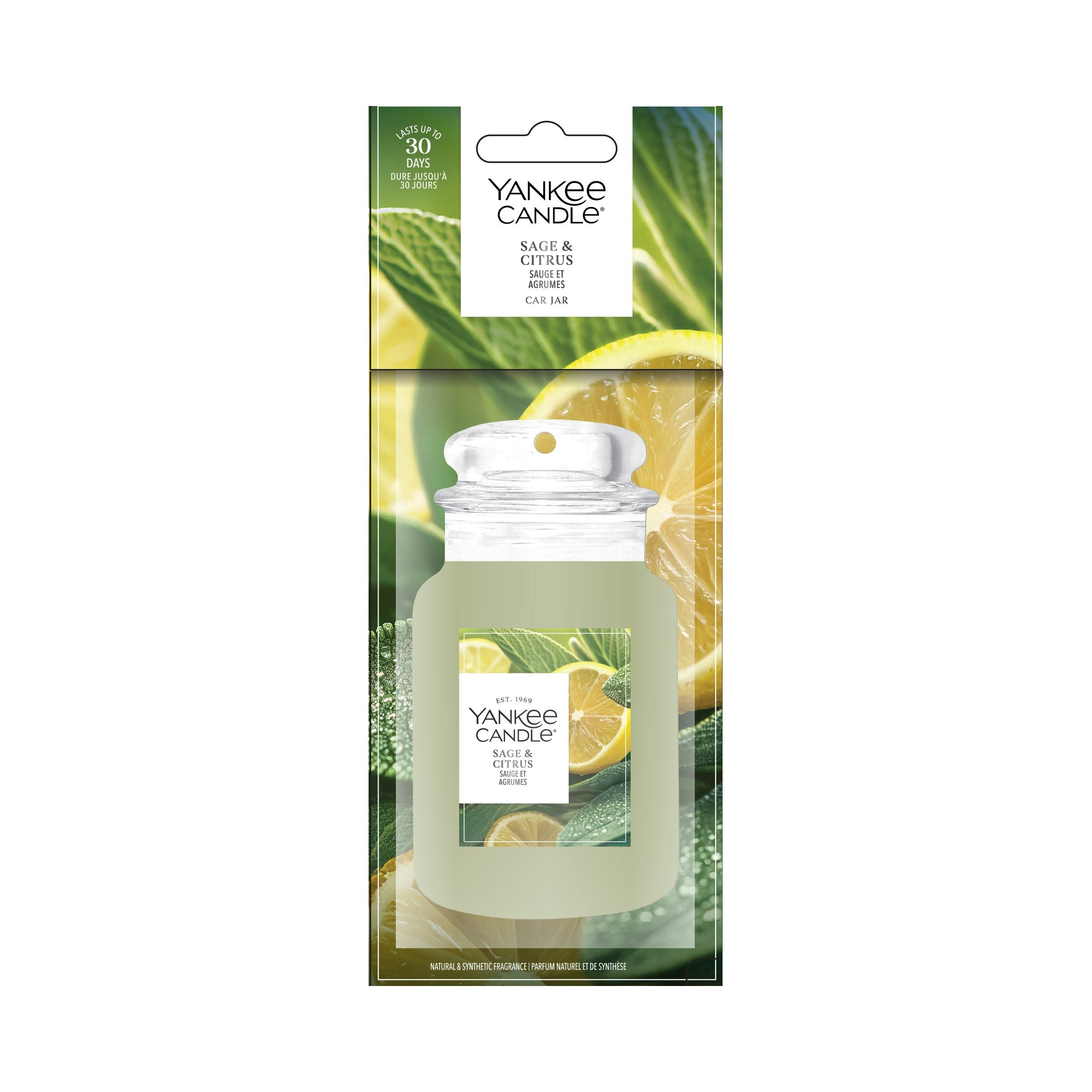 Profumatore Auto Car Jar Sage & Citrus Verde Yankee Candle