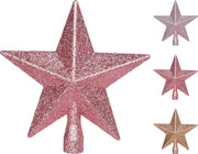 PUNTALE STELLA ROSA GLITTER 19CM ASSORTITO