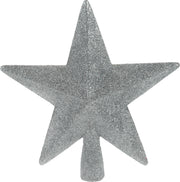 PUNTALE STELLA ARGENTO GLITTER 19CM