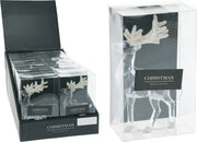 1 RENNA APPENDIBILE 15CM TRASPARENTE CON DECORI CHAMPAGNE