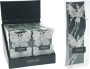 2 FATINE APPENDIBILI 10CM TRASPARENTI CON GLITTER