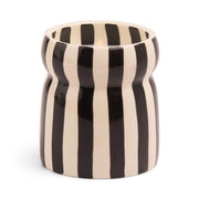 Candela in Ceramica Pietra Lavica A Strisce Nere 184g Paddywax
