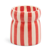 Candela in Ceramica Cabana a Strisce Rosse Hibiscus Bay 184g Paddywax