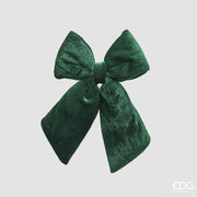 EDG Enzo De Gasperi Fiocco Natale in Velluto H20 cm L15 cm Verde