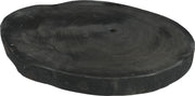 DISCO DECORATIVO IN LEGNO NERO 50X3CM