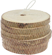 6 DISCHI DECORATIVI IN LEGNO NATURALE 11X1CM