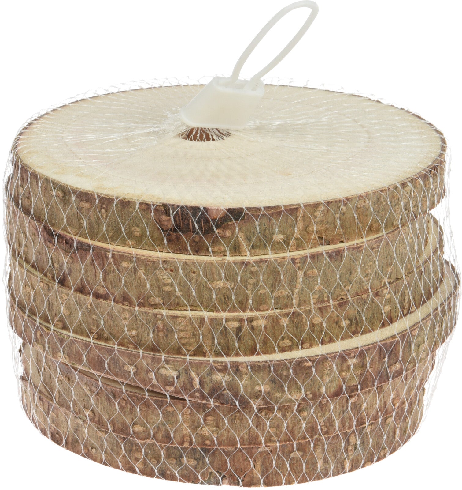6 DISCHI DECORATIVI IN LEGNO NATURALE 11X1CM