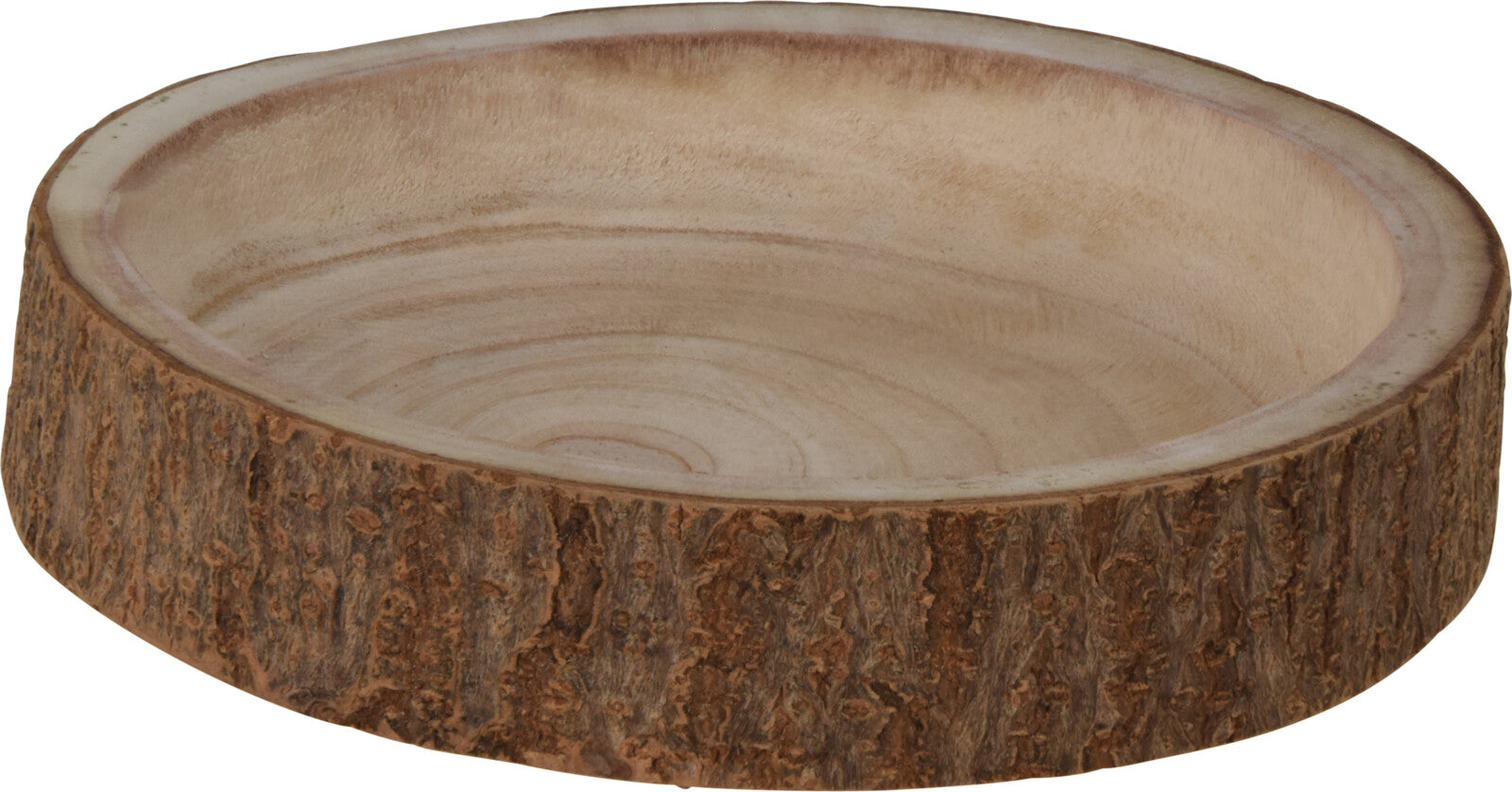 PIATTO DI LEGNO CON CORTECCIA, 25CM