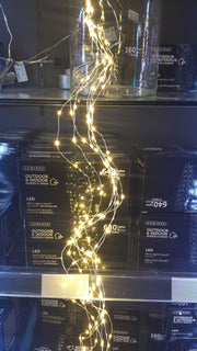 100 MICROLED BIANCO CALDO CASCATA 100CM