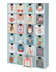 calendario avvento natalizio 38cm - azzurro