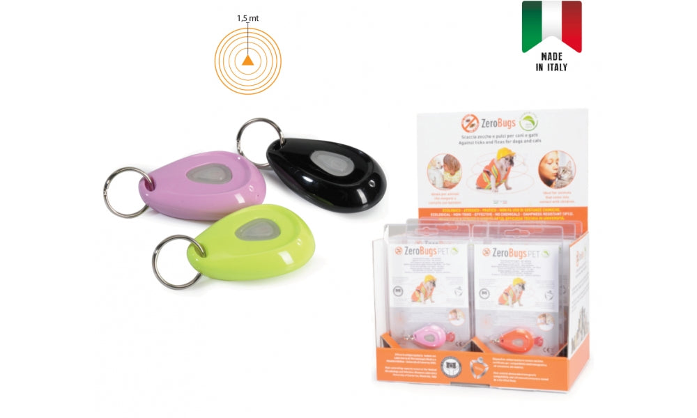 ZEROBUGS PET DISPOSITIVO SCACCIA ZECCHE E PULCI PER ANIMALI DOMESTICI
