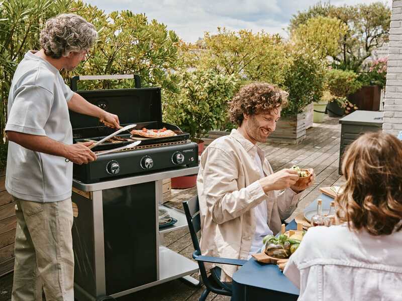 Plancha a Gas Portatile Sigma 3 Cook 3 Fuochi Nero e Grigio Campingaz