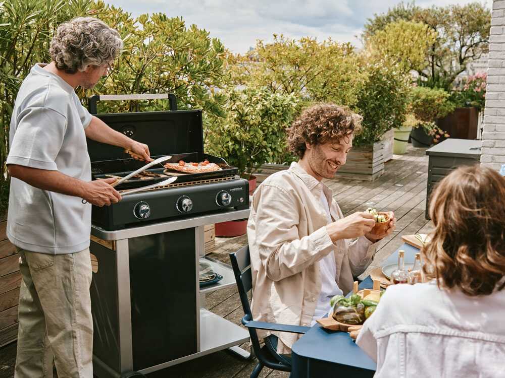 Plancha a Gas Portatile Sigma 3 Cook 3 Fuochi Nero e Grigio Campingaz