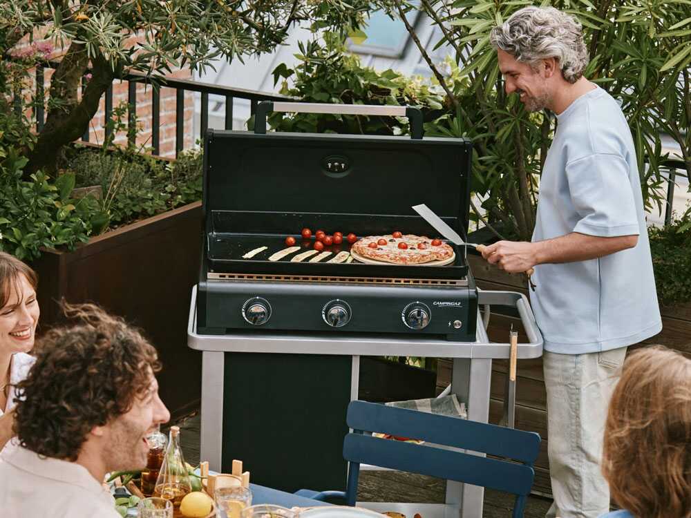 Plancha a Gas Portatile Sigma 3 Cook 3 Fuochi Nero e Grigio Campingaz