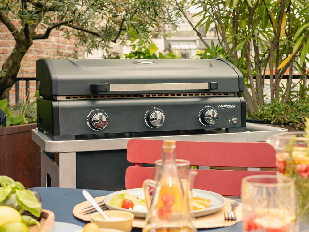Plancha a Gas Portatile Sigma 3 Cook 3 Fuochi Nero e Grigio Campingaz