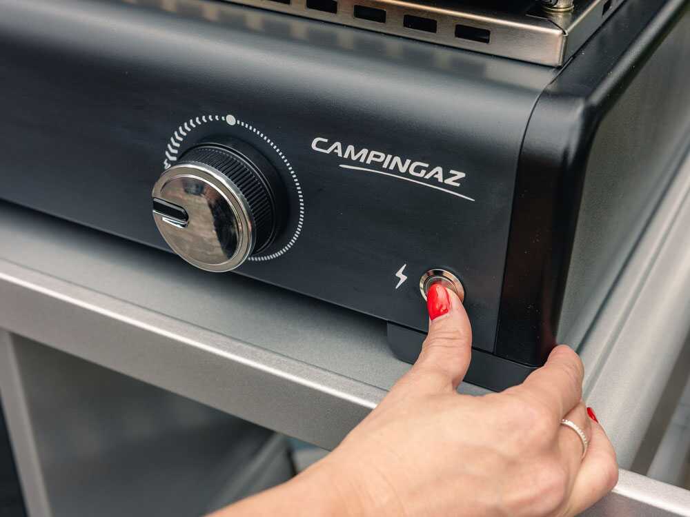 Plancha a Gas Portatile Sigma 3 Cook 3 Fuochi Nero e Grigio Campingaz