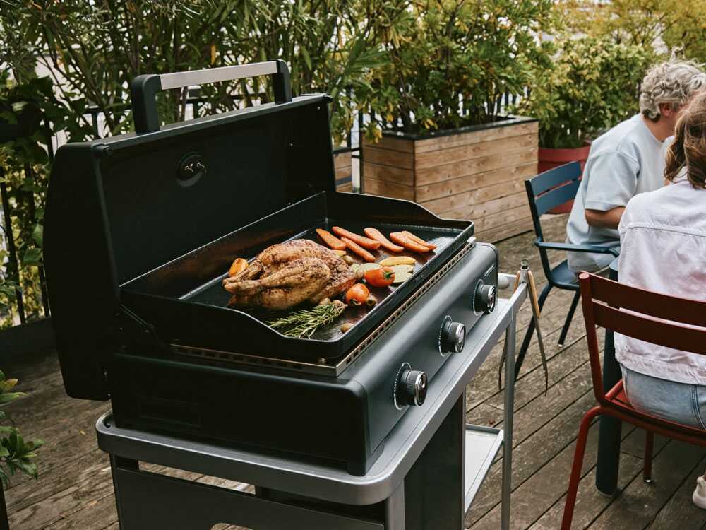 Plancha a Gas Portatile Sigma 3 Cook 3 Fuochi Nero e Grigio Campingaz
