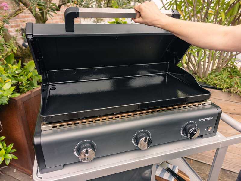 Plancha a Gas Portatile Sigma 3 Cook 3 Fuochi Nero e Grigio Campingaz