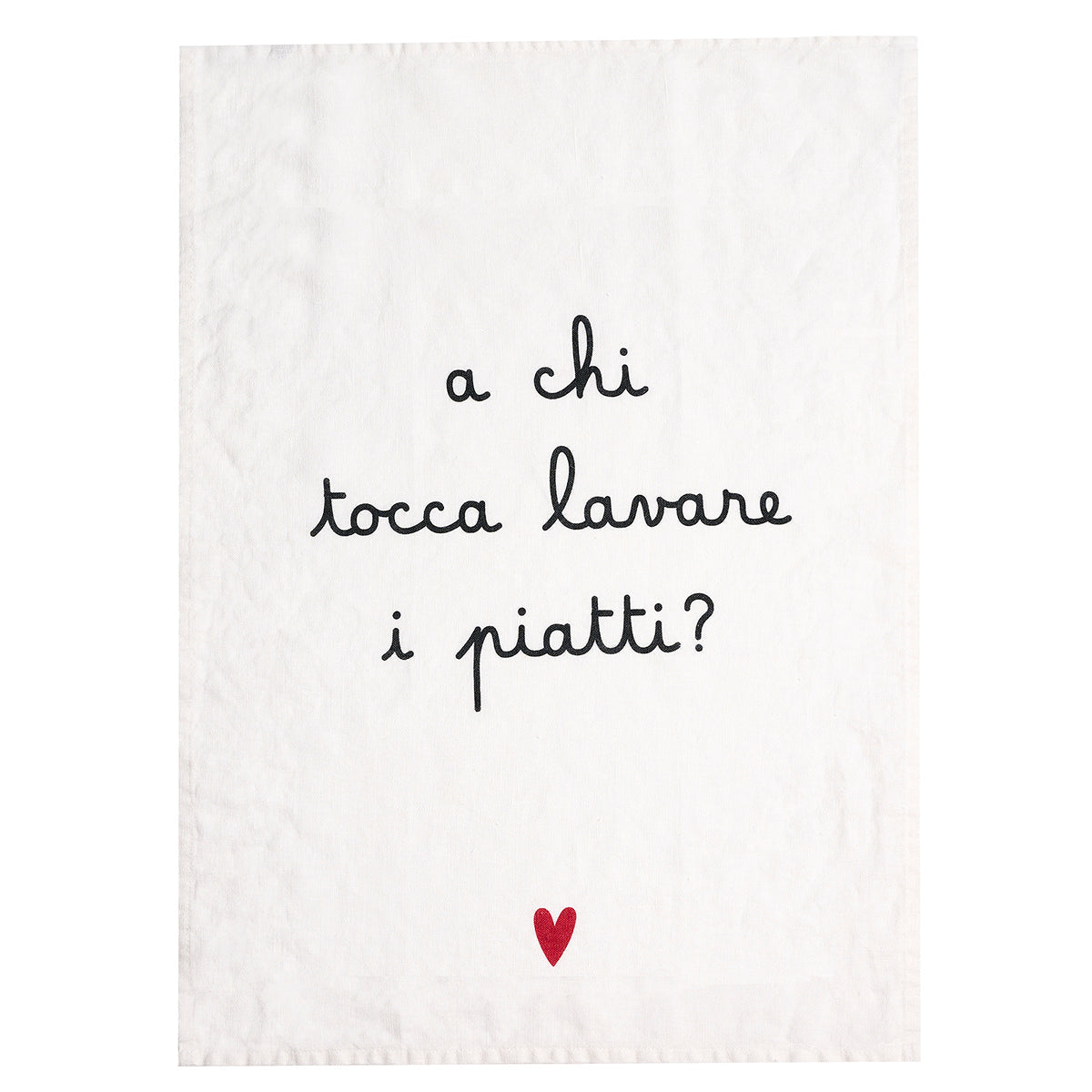 Canovaccio A chi tocca lavare i piatti 50X68cm Bianco SIMPLE DAY