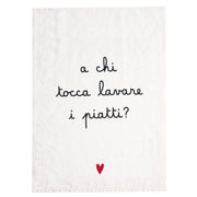 Canovaccio A chi tocca lavare i piatti 50X68cm Bianco SIMPLE DAY