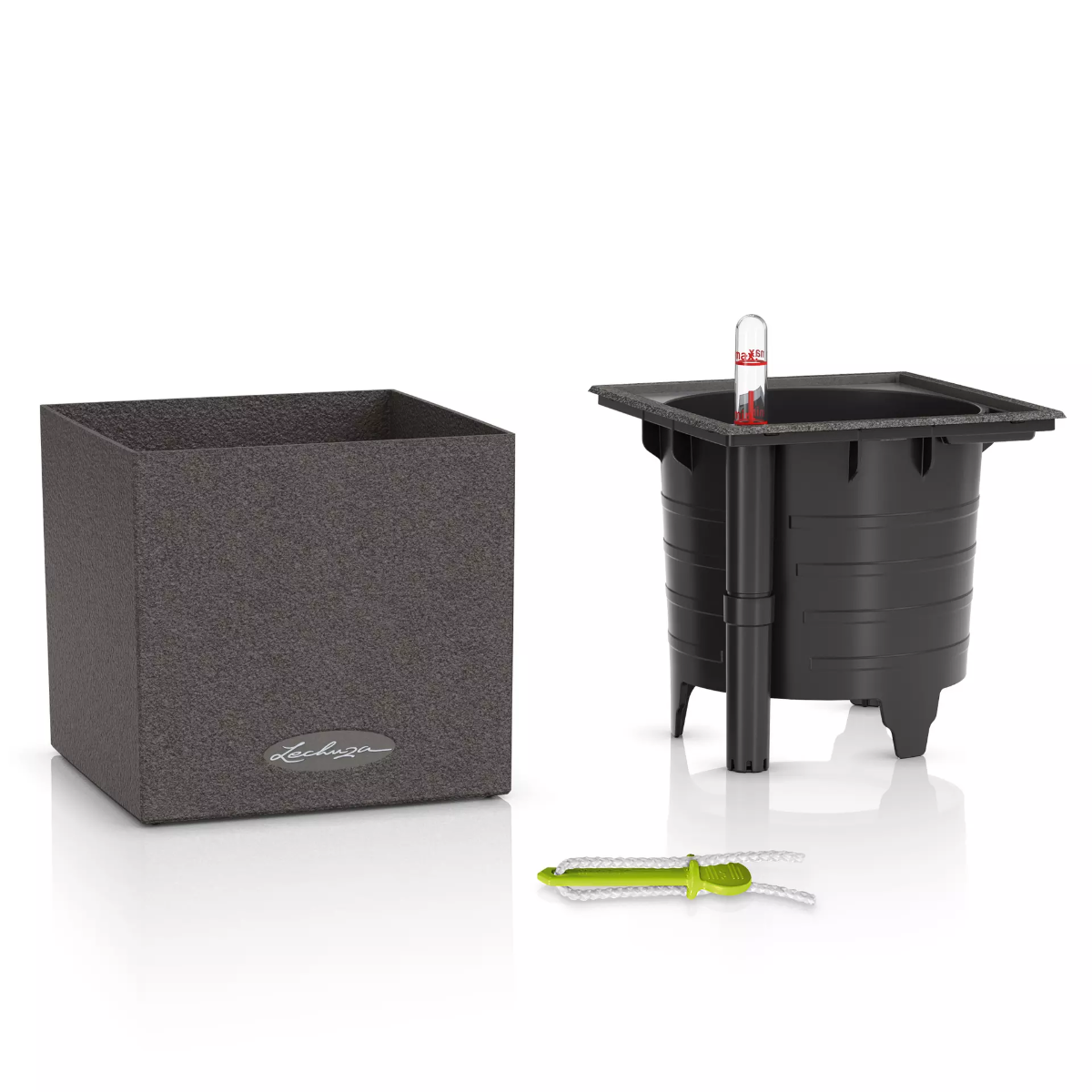 VASO CANTO STONE 14X14X14 NERO