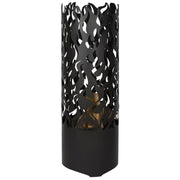 Braciere con Sportello in Acciaio al Carbonio D39x118 cm Nero