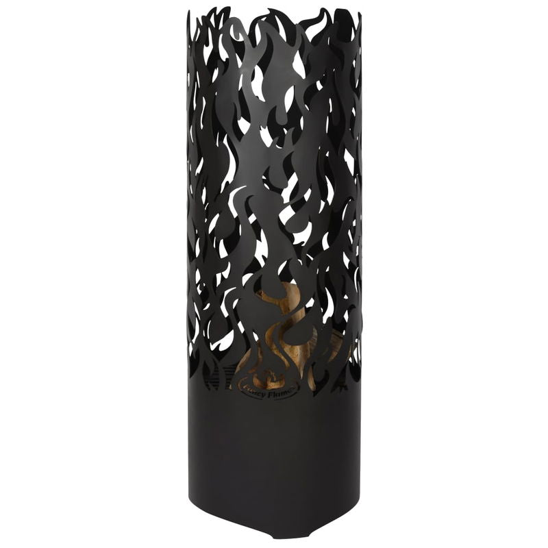 Braciere con Sportello in Acciaio al Carbonio D39x118 cm Nero