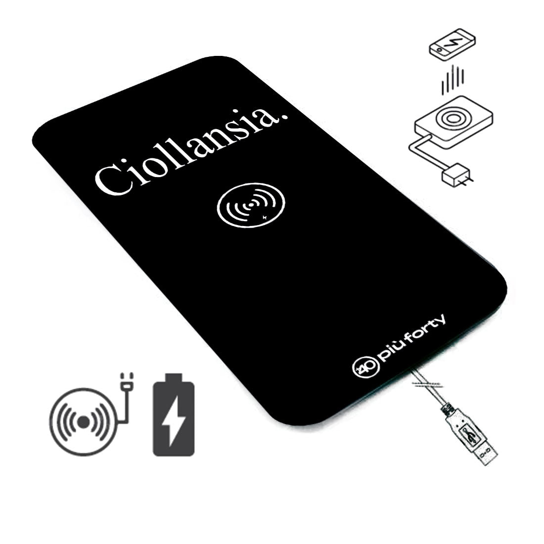 I CARICHINI CARICATORE WIRELESS FUNZIONAMENTO CON USB CIOLLANSIA PIU' FORTY