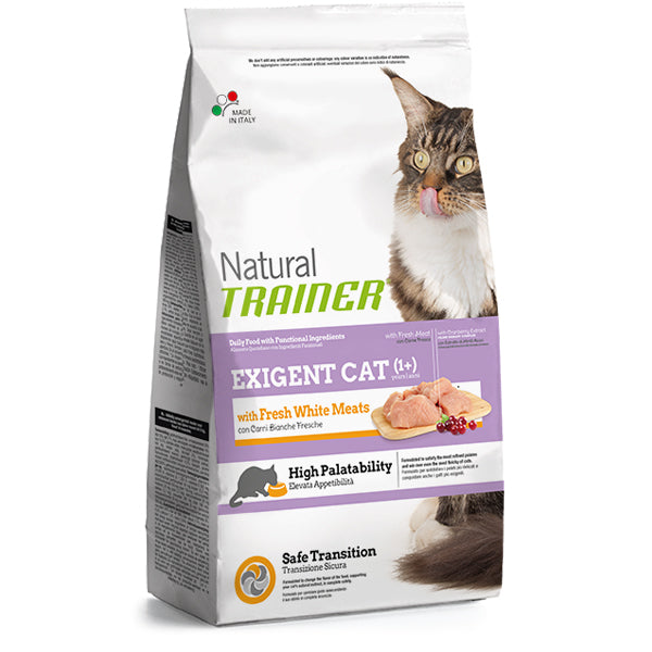 NATURAL TRAINER SACCO CROCCHETTE GATTO ADULTO EXIGENT 300 GR CARNI BIANCHE