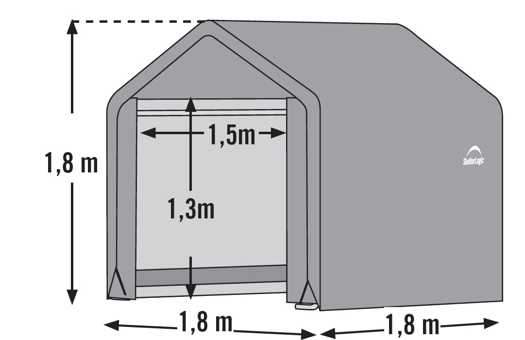 CAPANNO DA GIARDINO 1818 PER RIMESSA ATTREZZI 180X180X180 CM
