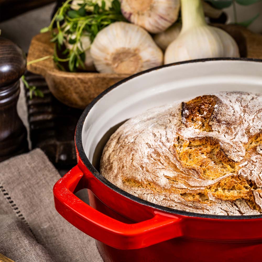 CASSERUOLA IN GHISA SMALTATA 4.7 LT ROSSA