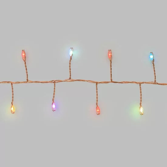 Catena MiniCluster Multiflash RGB 1000 MicroLED D1,5mm 20m Cavo Rame Peraga Christmas