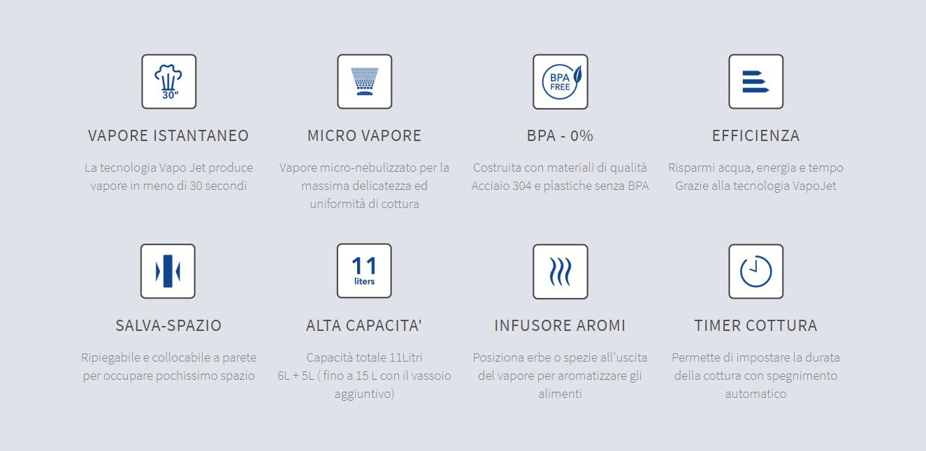 VAPORIERA ISTANTANEA SALVASPAZIO VIVO VAPOJET