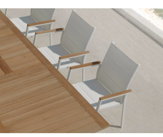 TAVOLO TIMBER IN TEAK ALLUNGABILE 200/280X100 BIANCO