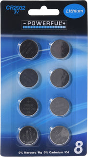 Set di 8 batterie piatte litio