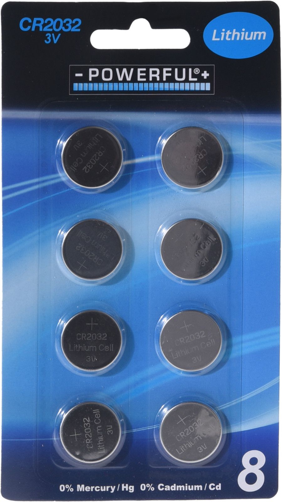 Set di 8 batterie piatte litio