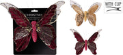 Farfalla con Clip 30cm modello assortito Rosso/Oro