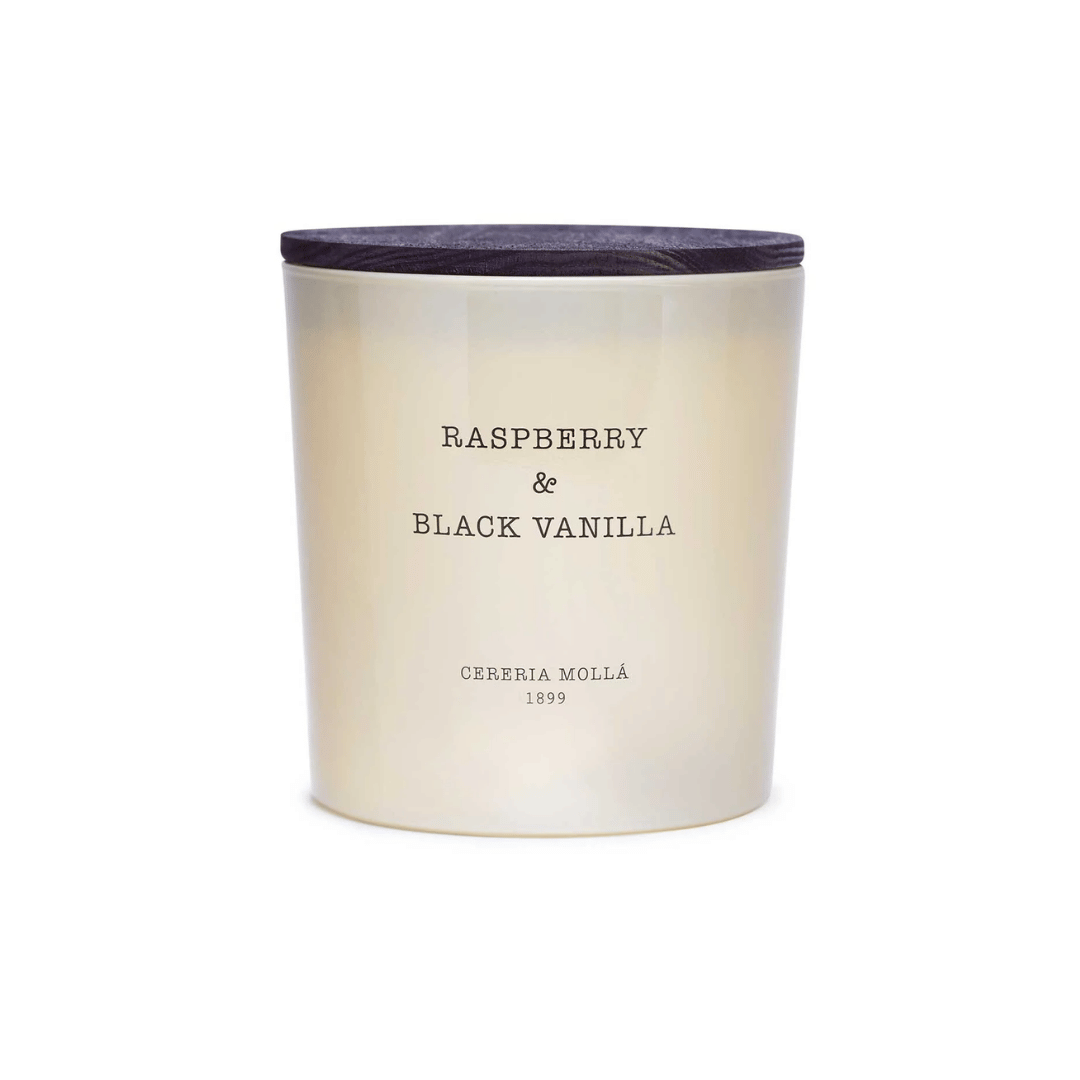 CANDELA XL 3 STOPPINI 600GR RASPBERRY & BLACK VANILLA