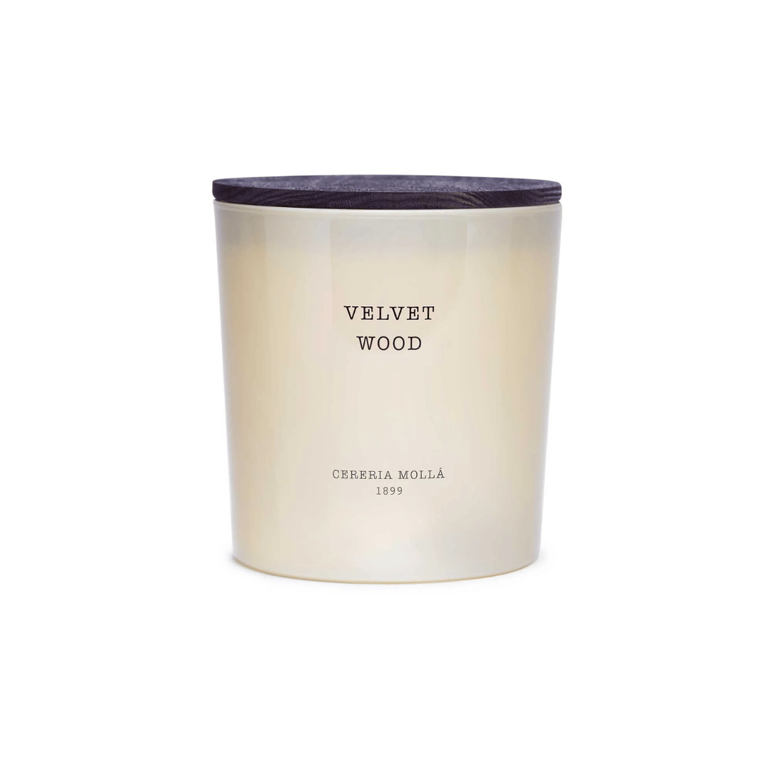 CANDELA XL 3 STOPPINI 600GR VELVET WOOD