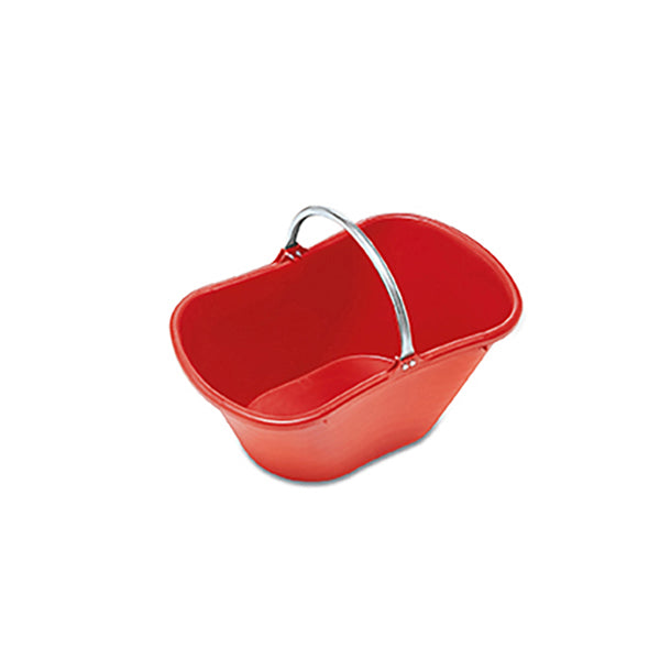 CESTA OVALE CON MANICO ROSSO 25LT