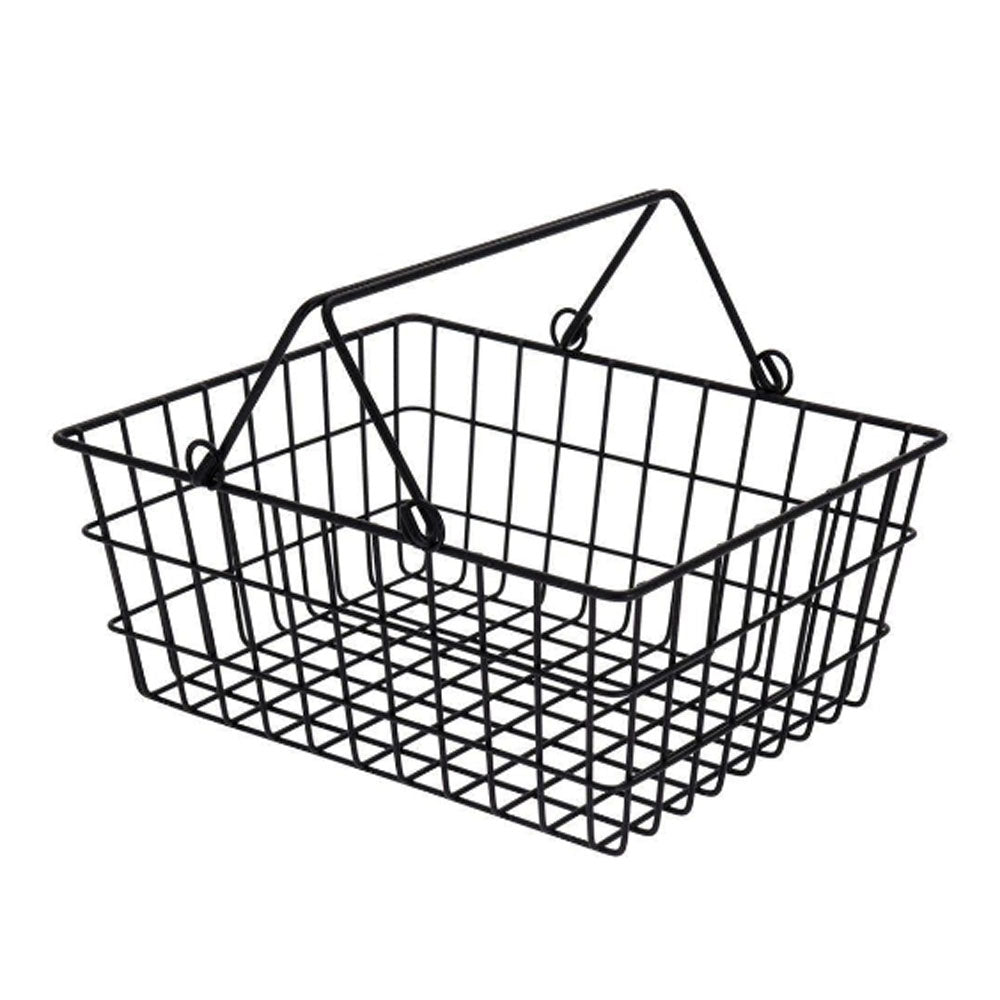 CESTINO IN METALLO NERO 29X13CM