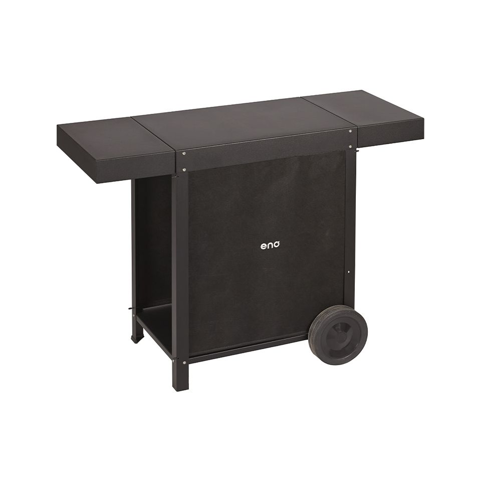 ENO Carrello barbecue Oscar in acciaio zincato 83x112x42 cm nero