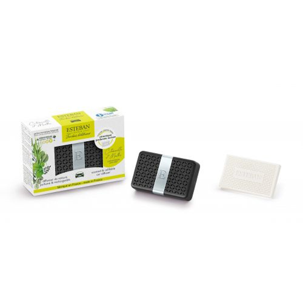 DIFFUSORE PER AUTO RICARICABILE PROFUMAZIONE CITRONELLA E MENTA