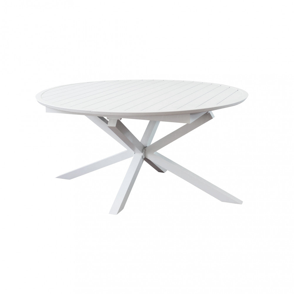 TAVOLO ROTONDO CAMELOT ALLUNGABILE 150/200 X 150 BIANCO